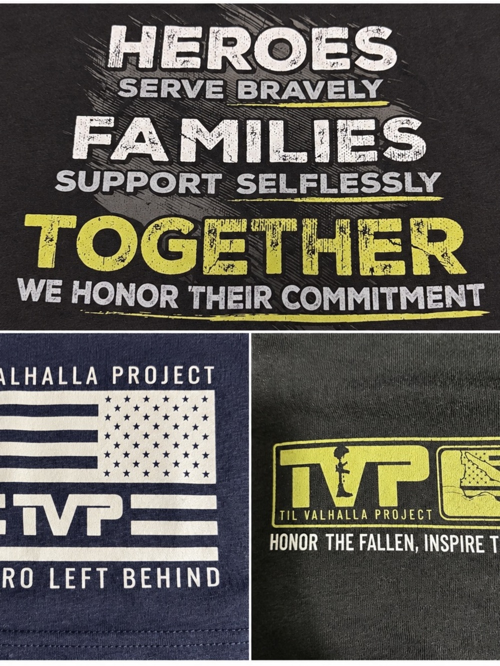 Til Valhalla Project Men's Black & Yellow Graphic Tee